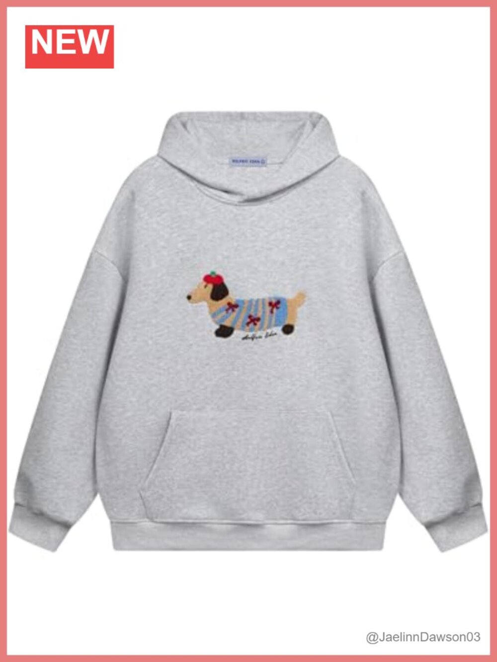 Oversized Cartoon Dog Hoodie Pullover Sweatshirt Long Sleeve